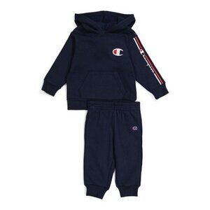 CHAMPION Infant Boy Racer Stripe Fleece Hoodie & Joggers Set Size 24M